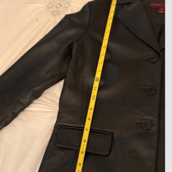 Margaret Godfrey Women’s Black Leather Jacket Blazer Size Small Style #9940 - Picture 16 of 16